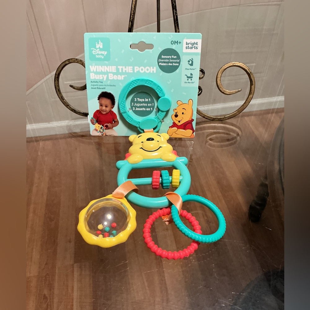 New Bright Starts Disney Baby Winnie The Pooh Busy Bear Activity Toy, Unisex St